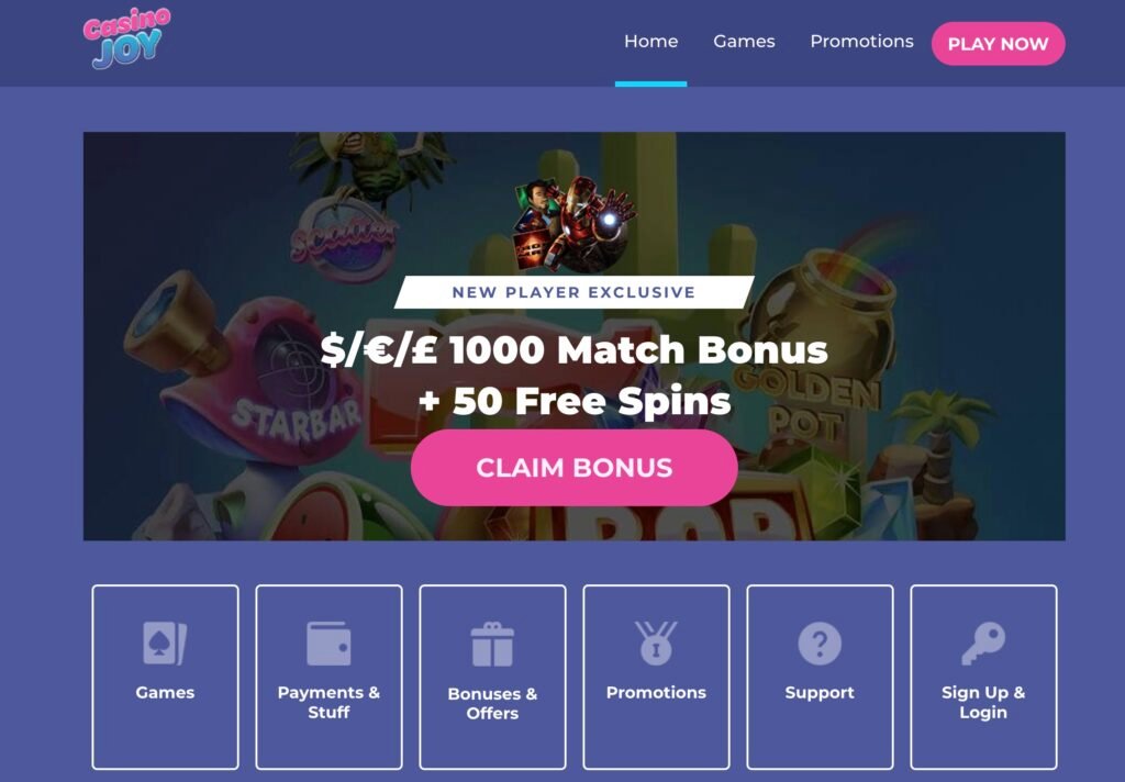 Top three features of Casino Joy